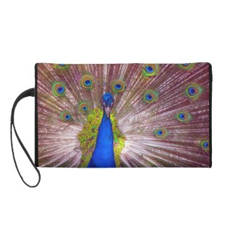 Peacock Image Wristlet