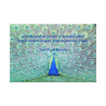 Peacock in Full Plumage Display Photography Canvas Print
