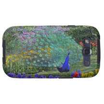 Peacock in Spring Flowers Galaxy S3 Covers