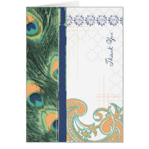 {Peacock Inspired} Thank You Card cards