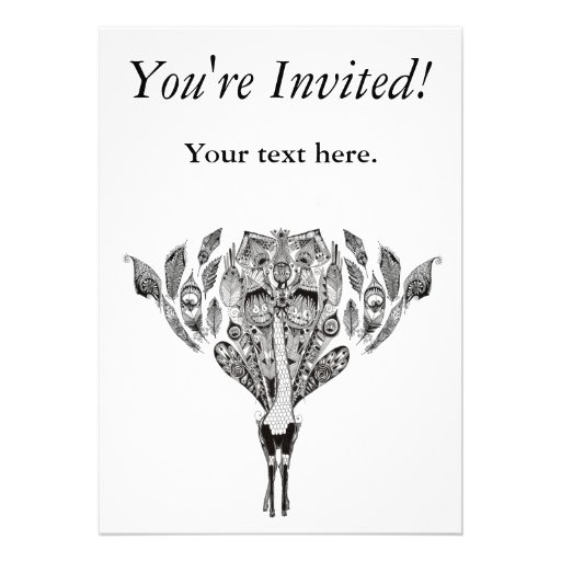 Peacock invitation