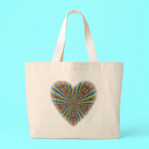 Peacock Kaleidoscope Heart bags by Artists4God Peacock Kaleidoscope Heart bags