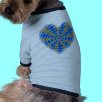 Peacock Kaleidoscope Heart pet clothing by Artists4God Peacock Kaleidoscope Heart pet clothing