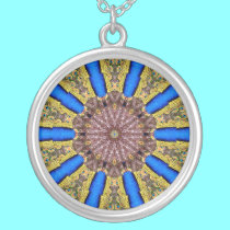 "Peacock Kaleidoscope" Sterling Silver Necklace by Artists4God "Peacock Kaleidoscope" Sterling Silver Necklace