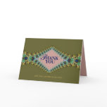 Peacock Lace Custom Thank You Card