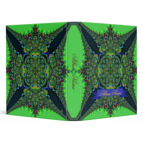 Peacock Lace Geometric Mandala Album binder