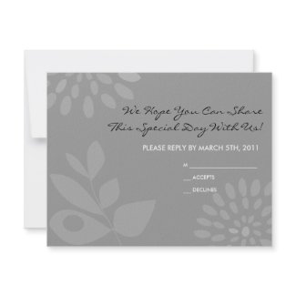 Peacock Love Bird Wedding Invitation REPLY CARD invitation