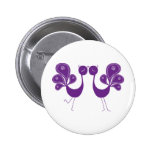 Peacock Love Lavender Pinback Buttons