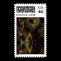 Peacock Marble Postage Stamps stamps