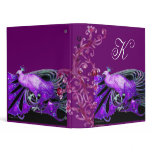PEACOCK MONOGRAM VINYL BINDERS