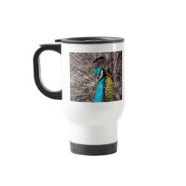 peacock coffee mug