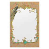 Peacock n Paisley Ornate Art Print Cards stationery