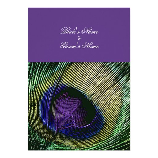 Peacock n purple wedding theme - Create your own Personalized Invitations
