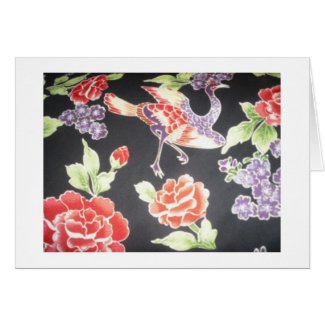 Peacock n Rose Blank Card card