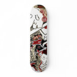 Peacock n skull skateboard decks