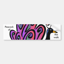 Peacock of the Walk Bumper Sticker