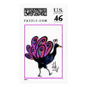 Peacock of the walk postage