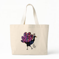 Peacock of the Walk Tote bags