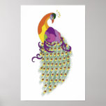 Peacock on a poster