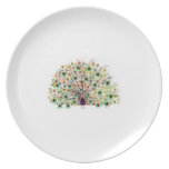 peacock on plates for the Kitchen