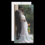 Peacock Paisley Wedding Thank You Photo Cards