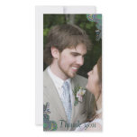 Peacock Paisley Wedding Thank You Photo Cards
