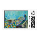 Peacock Paparazzi Postage Stamp stamps
