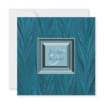 Peacock Pearls Purple Teal Blue Wedding Personalized Invitation