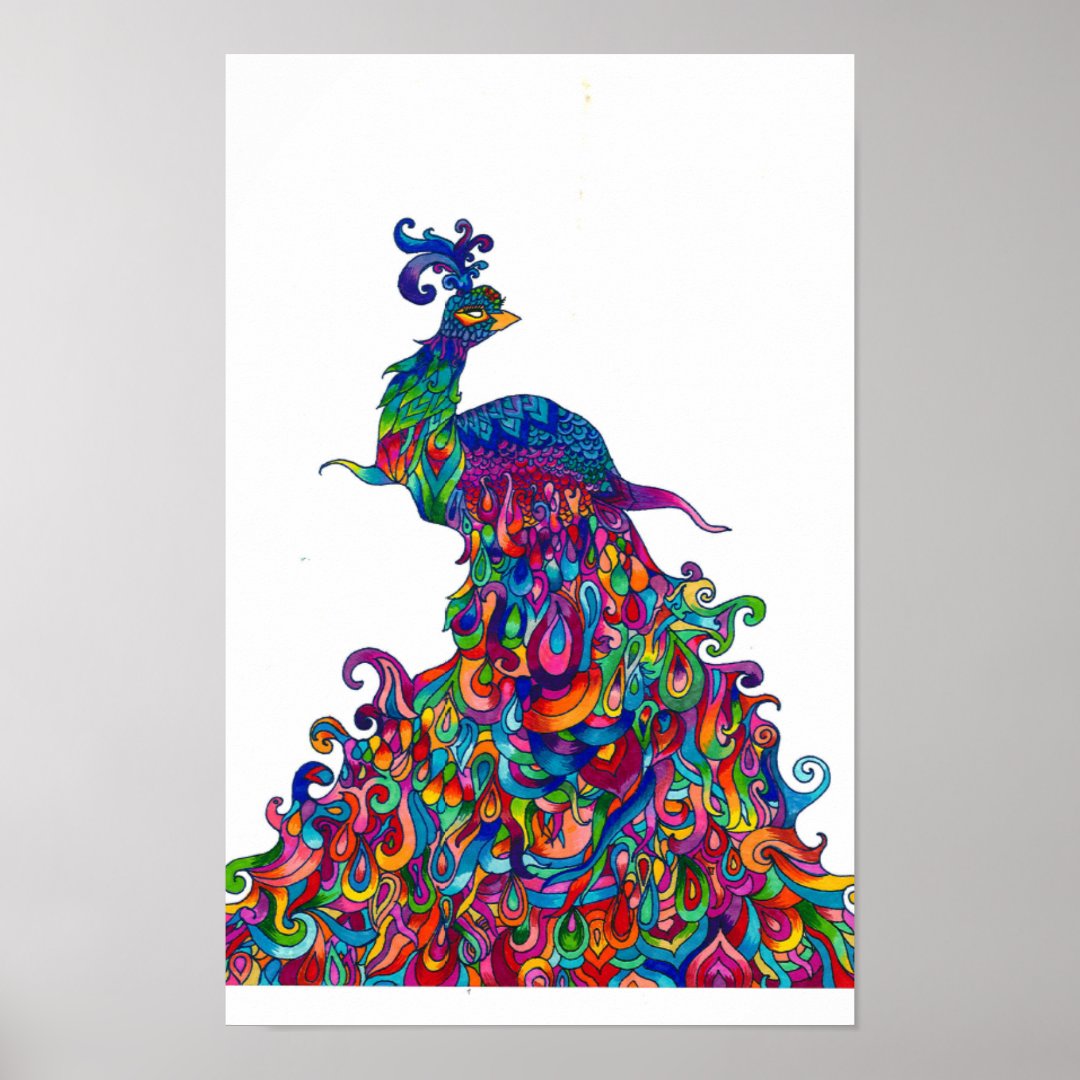 Peacock Poster Zazzle