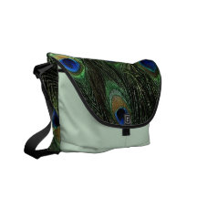 Peacock Print Rickshaw Messenger Bag