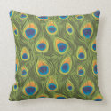 peacock print throw pillow throwpillow