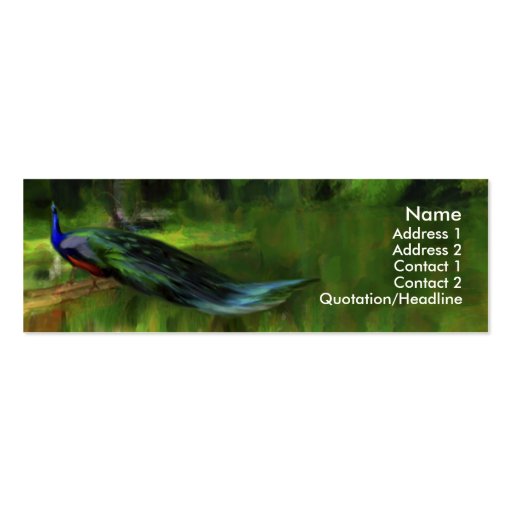 Peacock profile / business card