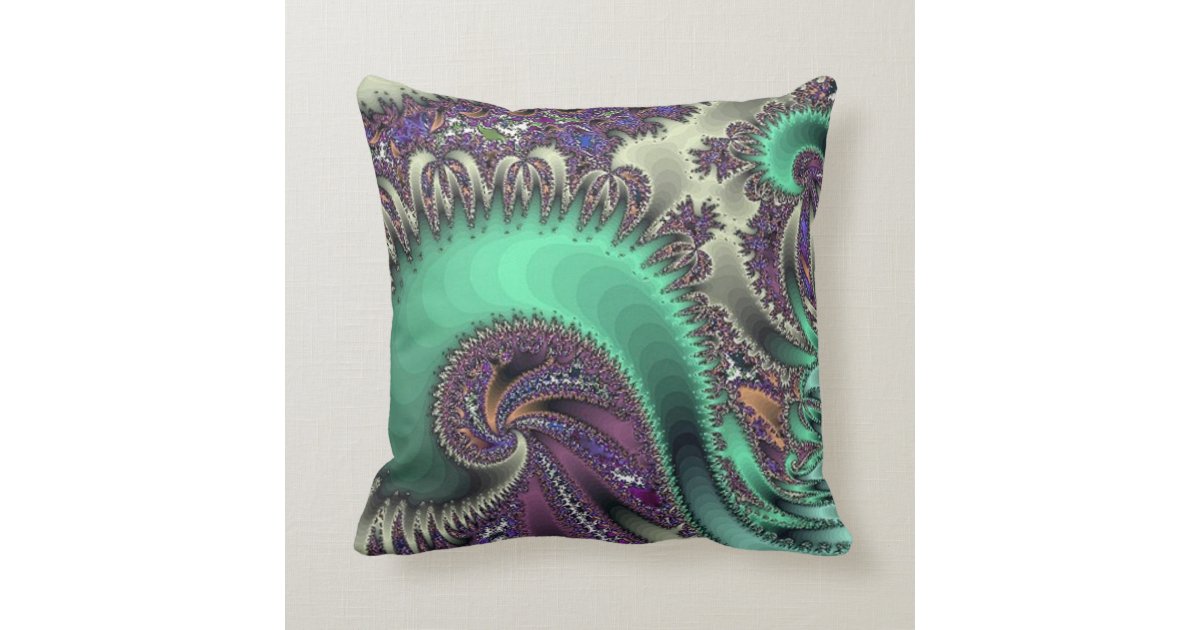 Peacock Purple Design Throw Pillow Zazzle