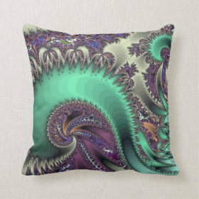 Peacock Purple Design Throw Pillow