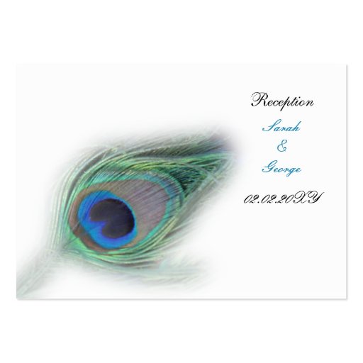peacock Reception   Cards Business Cards