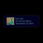 Peacock Return Address Label