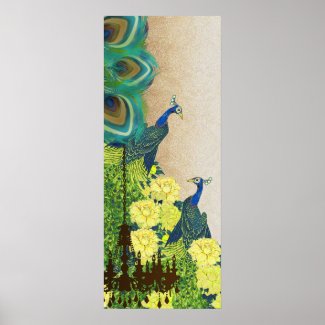 Peacock Roaring 20's Wedding Poster