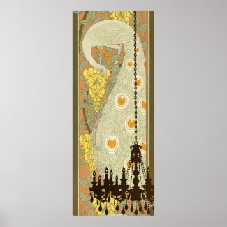 Peacock Roaring 20's Wedding Poster