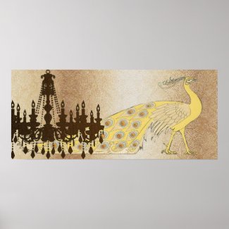 Peacock Roaring 20's Wedding Poster
