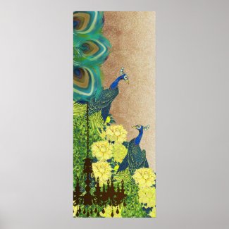 Peacock Roaring 20's Wedding Poster
