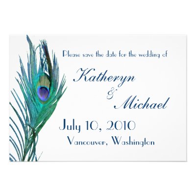 Peacock Save the Date Announcement
