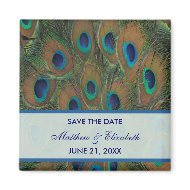 Peacock Save The Date Magnets magnet