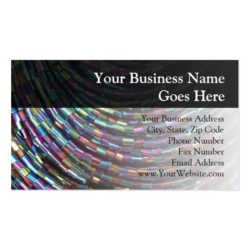 Peacock Seed Beads Business Cards