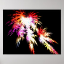 Peacock song - fractal artwork posters