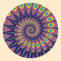 Peacock Stickers by FractalGifts Peacock Stickers