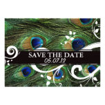 Peacock Swirls Personalized Invitations