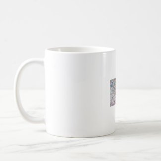 Peacock Tail and Head Inverted Colours Photo mug