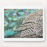 peacock tail mouse pad
