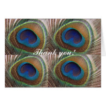Peacock Thank You Card