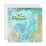 Peacock theme elegant engagement invitation